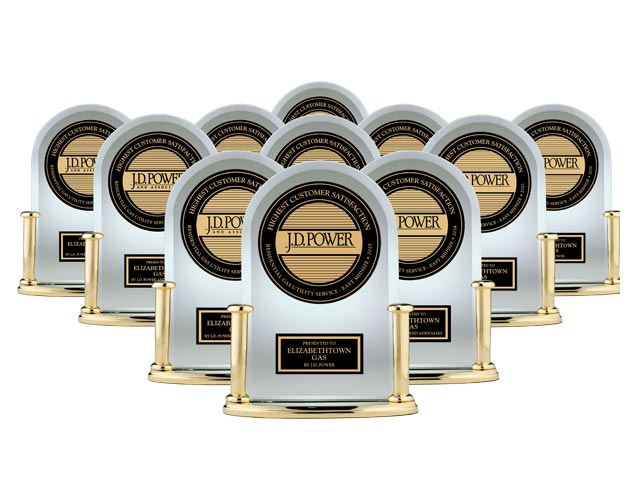 #1 for Residential Customer Satisfaction among Midsize Gas Utilities in the East